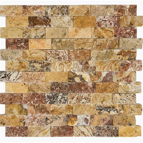 Autumn Blend X Travertine Mosaic Lw Stone