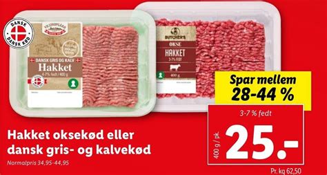 Hakket Oksek D Eller Dansk Gris Og Kalvek D Tilbud Hos Lidl