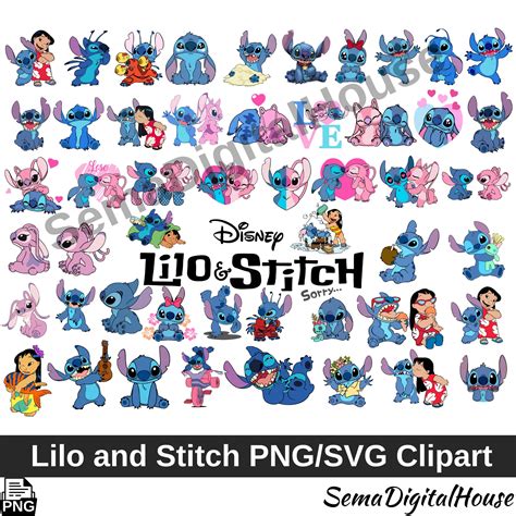 Lilo And Stitch Svg Lilo And Stitch Png Lilo And Stitch Clipart Bundle Lilo And Stitch