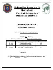 Reporte Laboratorio De F Sica Pdf Universidad Autonoma De Nuevo