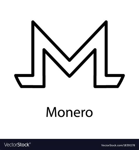 Monero Icon For Internet Money Crypto Currency Vector Image