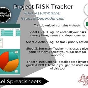 Project Management Raid Log Risk Tracker Actions Log RACI PMO