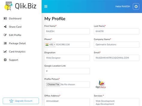 Discover The Features Of Digital Business Card Qlik Biz S