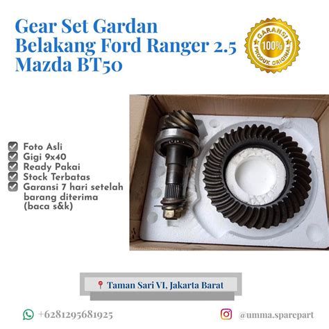 Garansi Gear Set Gardan Belakang Ford Ranger 2 5 Mazda BT50 Gigi 9x40