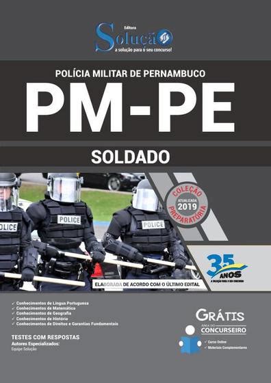 Apostila Pm Pe Soldado Da Pol Cia Militar De Pernambuco Livros