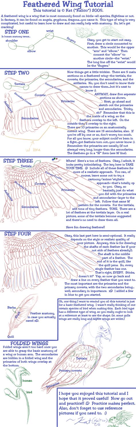 Feathered Wing Tutorial By Kalicothekat On Deviantart