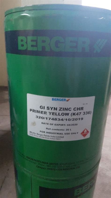 Berger Zinc Chromate Yellow Primer For Industrial Use Only At 147