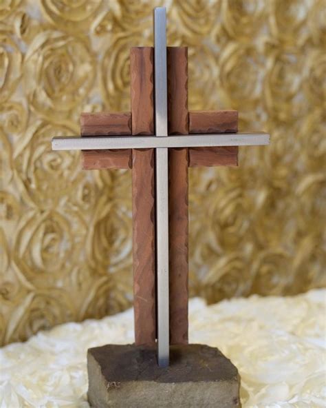 The Unity Cross Steel And Weathered Solid Black Walnut Unity Cross