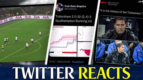 TWITTER REACTS To Tottenham S 3 2 Loss Against Southampton YouTube