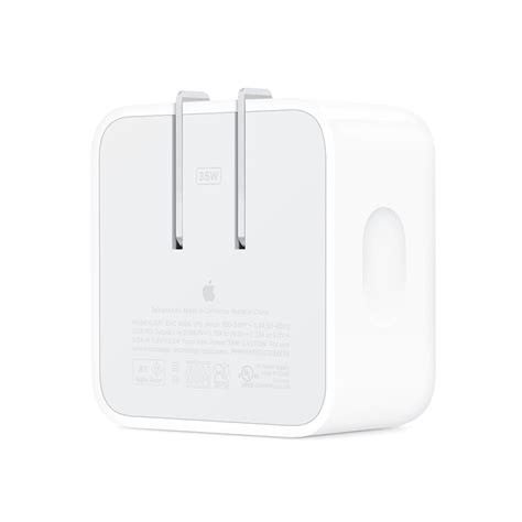 อะแดปเตอร์แปลงไฟ Usb C ขนาดกะทัดรัดแบบพอร์ตคู่ขนาด 35 วัตต์ Apple 35w Dual Usb C Port Compact