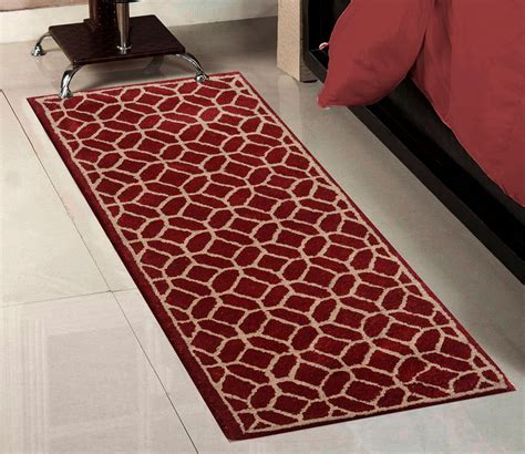 Buy Red Geometric Hand Tufted Wool Floor Runner 22 X 55 Inches At 53