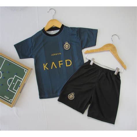 Conjunto Infantil De Time Futebol Cristiano Ronaldo AZUL PETROLEO