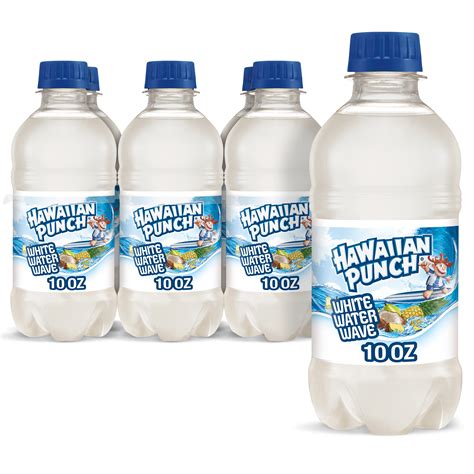 Hawaiian Punch Whitewater Wave Juice Drink 10 Fl Oz Bottles 6 Pack