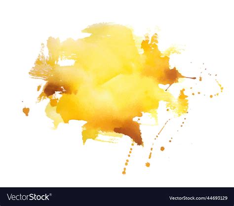 Abstract yellow watercolor splash texture Vector Image