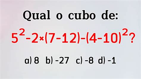 VocÊ Consegue Acertar Essa Questão De Matemática Básica Expressão Numérica Com Parênteses