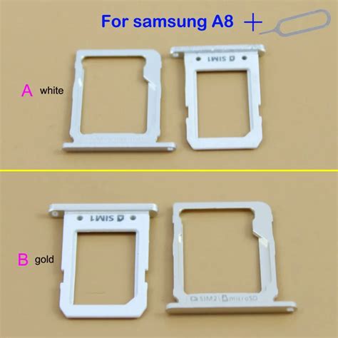 Yuxi Sim Card Micro Sd Tray Slot Holder For Samsung Galaxy A8 Whitegold Color In Sim Card