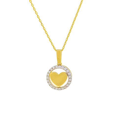 Yellow Gold 9kt Necklace With Cubic Zirconia Michalis Diamond Gallery