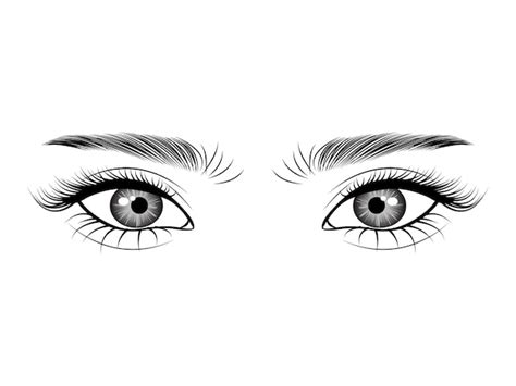 Premium Vector | Eyes of young girl