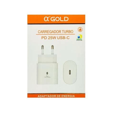 Fonte Carregador Celular Alphagold Turbo Usb C W Carregador De