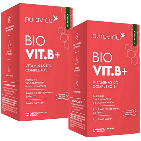 Kit X Bio Vit B Vitaminas Do Complexo B Capsulas Cada Pura