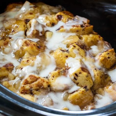 Crock Pot Apple Pie Cinnamon Roll Casserole Spicy Southern Kitchen