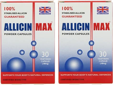 Allicin Max 30 Veg Caps (Pack of 2 - 60 Caps) : Amazon.co.uk: Health ...