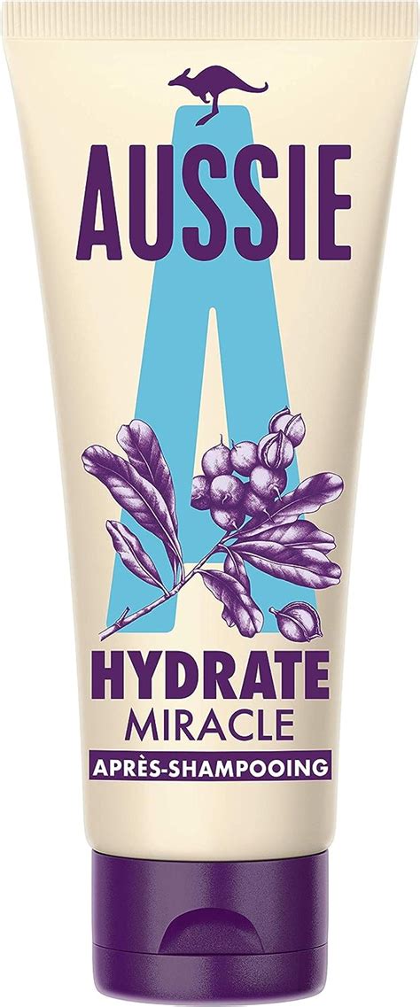 Aussie Hydrate Miracle Après Shampoing Pour Cheveux Secs Á Lhuile De Macadamia 200ml