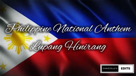 Lupang Hinirang Philippines National Anthem YouTube