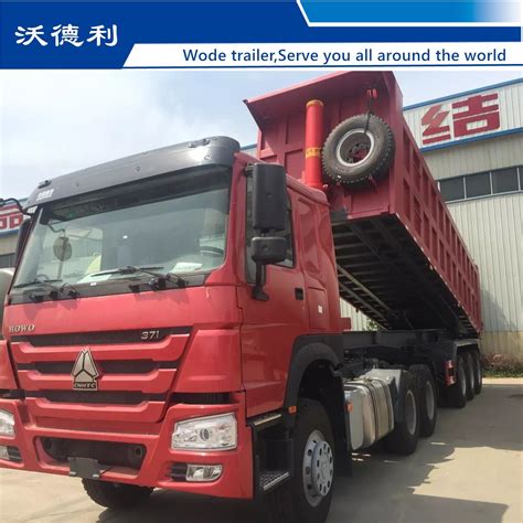 China 3 Axle U Shape Type Dump Tipper Tipping Semi Trailer For