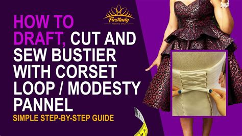 How To Cut And Sew Bustier With Corset Loop Or Modesty Panel How To Add A Lace Up Back To A