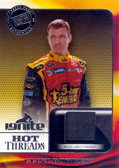 Clint Bowyer Race Used Firesuit Memorabilia Trading Card Nascar Auto