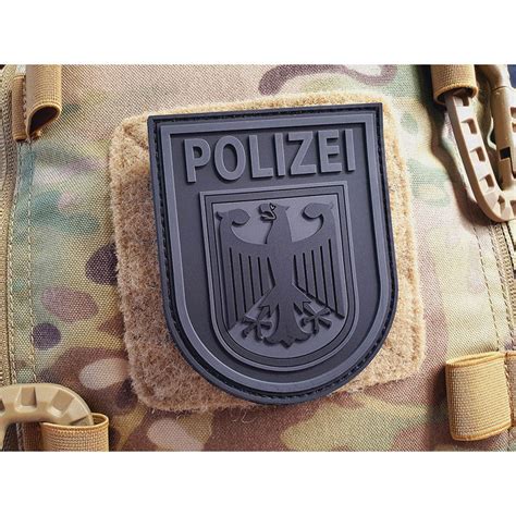 Jtg Rmelabzeichen Bundespolizei Patch Blackops D Rubber Patch