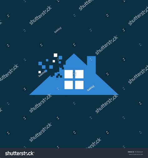 Pixel Home Logo Vector Template Design Stock Vector Royalty Free