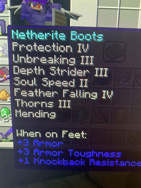 Very Close To Maxing Out My Netherite Boots But Im Having Trouble With