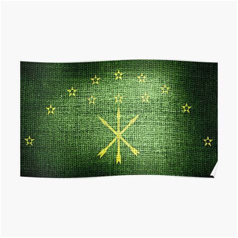 Adygea Flag Poster By Enhan Redbubble