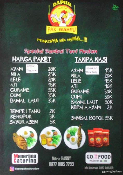 Selalu Diperbarui Menu Dapur Pak Wahyu Tebet