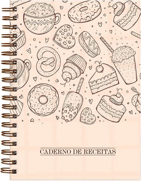 Caderno De Receitas Doces Sobremesa Nude X Cm Amazon Br