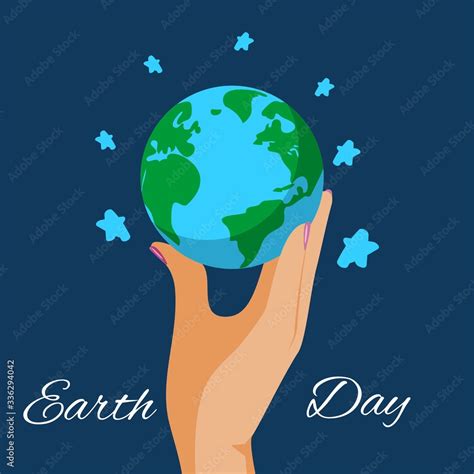 Human Hand Holding Earth Globe Save The Planet And The World Ecology