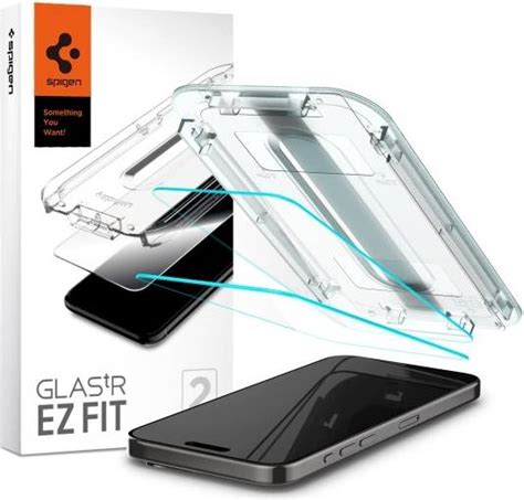 Spigen EZ FIT GLAS TR Screen Protector For IPhone 15 Pro 2 Pack Pris