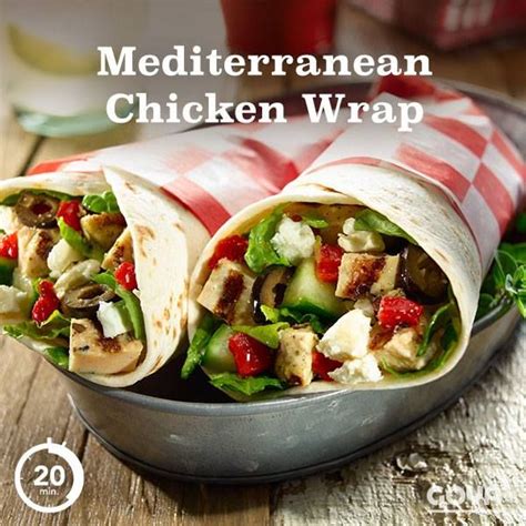 Mediterranean Chicken Wraps | Recipe | Chicken wraps, Mediterranean ...