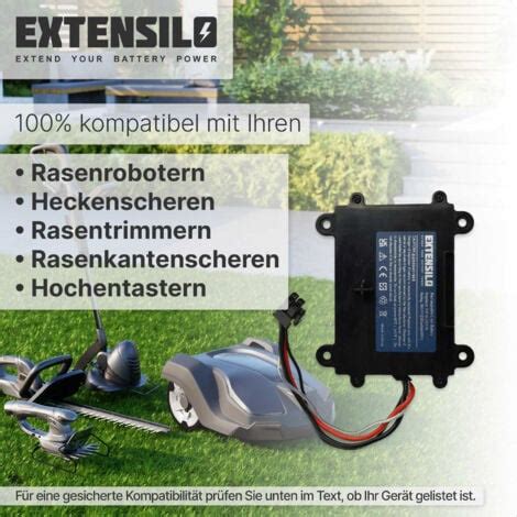 EXTENSILO Akku Kompatibel Mit Bosch Indego S 500 XS 300 Rasenroboter