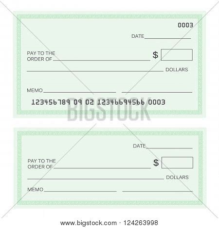 Blank Check Template Vector & Photo (Free Trial) | Bigstock