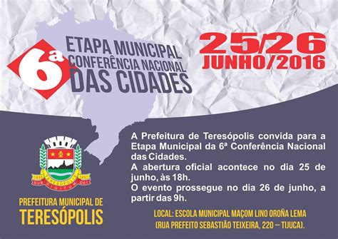 Terê Total Teresópolis RJ Teresópolis realiza Etapa Municipal da 6ª