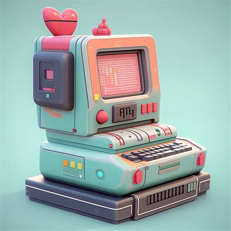 Retro Computer Statue