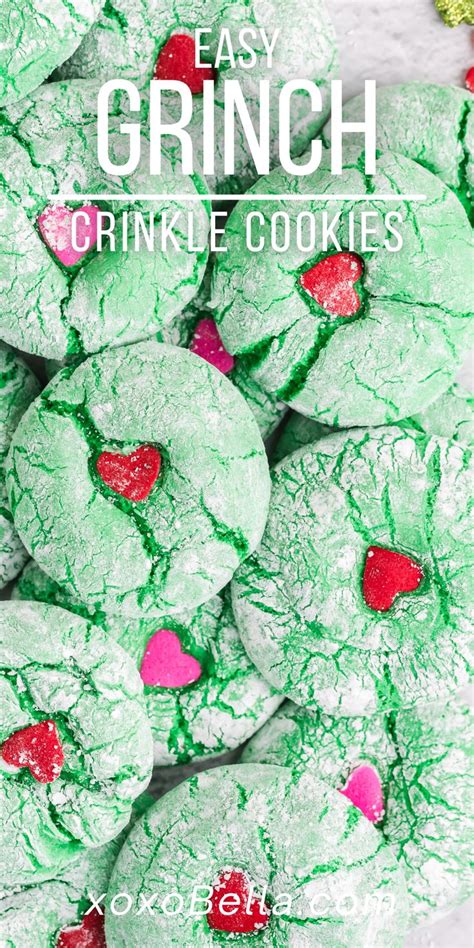 Green And Red Cookies With Hearts On Them In Front Of The Words Easy