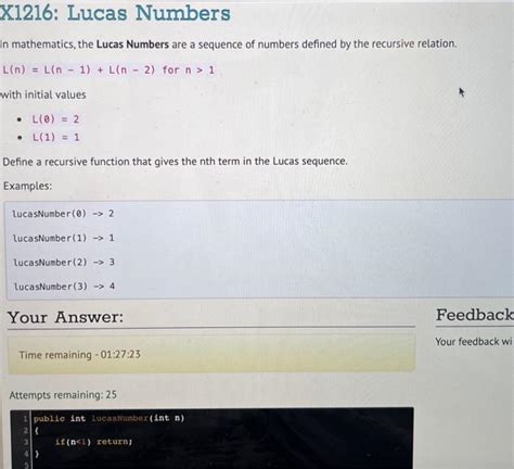 Solved In mathematics, the Lucas Numbers are a sequence of | Chegg.com