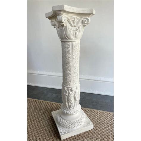 Vintage 1980s Mediteranean Column Pedestal Plant Stand Chairish