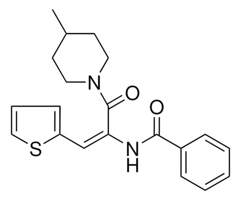 N 1 4 METHYL PIPERIDINE 1 CARBONYL 2 THIOPHEN 2 YL VINYL BENZAMIDE