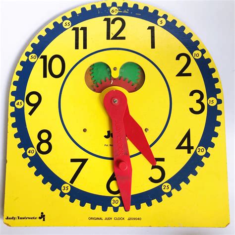Vintage Educational Learning Clock Toy Large Judy Clocks - Etsy | Clock ...
