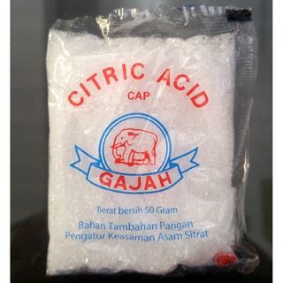 Jual Citric Acid Citrun Cap Gajah Kemasan Gr Shopee Indonesia